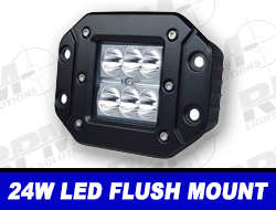Car Truck LED Flush Mount Square Light 24 Watt Work Light